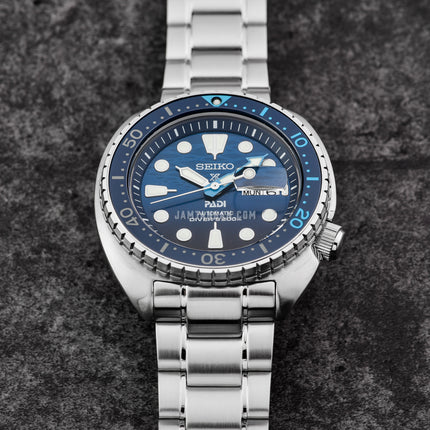 Seiko Prospex SRPK01K1 King Turtle PADI Great Blue Dial Stainless Steel Strap Special Edition