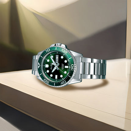 Alba Active AV3595X1 Men Green Dial Stainless Steel Strap