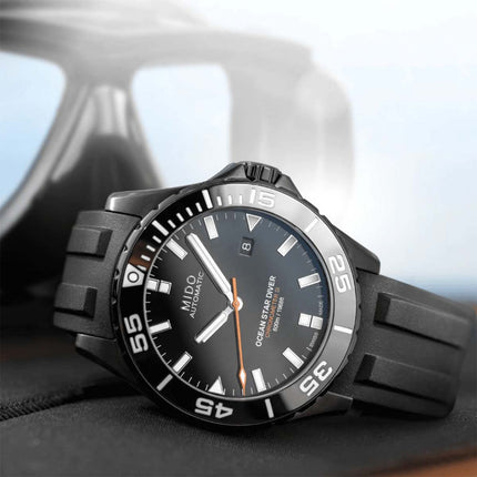 MIDO Ocean Star M026.608.37.051.00 Diver 600 Automatic Men Black Dial Black Rubber Strap