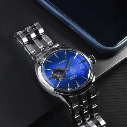 Seiko Presage SSA439J1 Cocktail Time Blue Acapulco Automatic Blue Dial Stainless Steel Strap