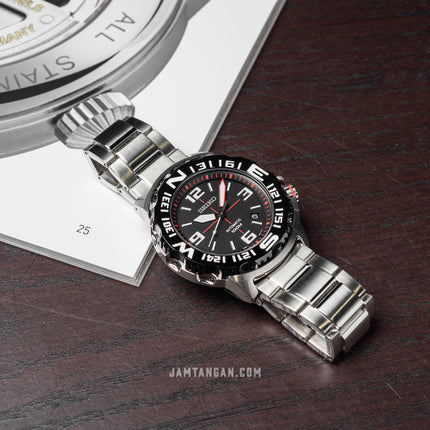 Seiko Automatic SRP445K1 Superior Black Dial Stainless Steel Strap