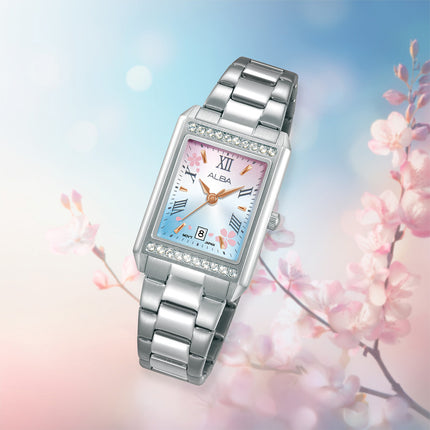 Alba Signa AH7FA1X1 Ladies Dual Tone Gradation Dial Stainless Steel Strap