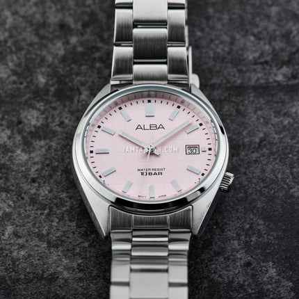 Alba Active AG8M43X1 Strawberry Gelato Series Pink Patterned Dial Stainless Steel Strap