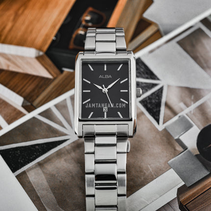 Alba AH7DH1X1 Ladies Black Dial Stainless Steel Strap