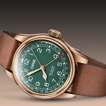 Oris Big Crown 01-754-7741-3167-07-5-20-58BR Pointer Date 80th Anniversary Edition Leather Strap