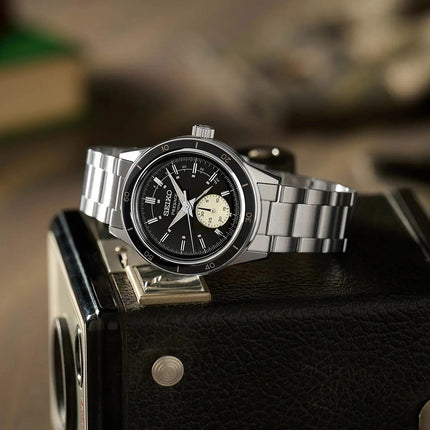 Seiko Presage SSA449J1 Style60s Series Automatic Black Dial Stainless Steel Strap
