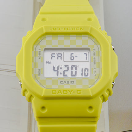 Casio Baby-G BGD-565GS-9DR Street Skate Culture Ladies Digital Dial Yellow Resin Band