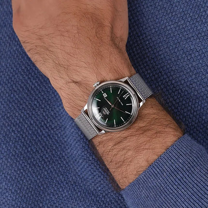 Orient Classic RA-AC0018E Bambino Men Green Dial Mesh Strap