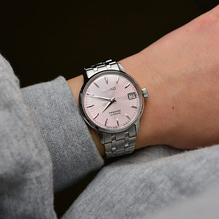 Seiko Presage SRP839J1 Cocktail Time Cosmopolitan Automatic Pink Dial Stainless Steel Strap