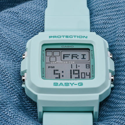 Casio Baby-G BGD-10-3DR Ladies Digital Dial Light Green Resin Band