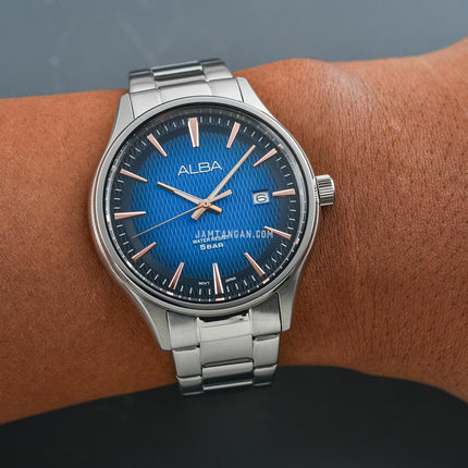 Alba Prestige AS9V09X1 Men Blue Dial Stainless Steel Strap