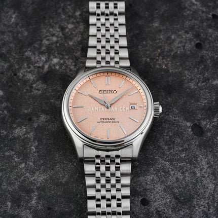 Seiko Presage SPB467J1 Automatic Classic Series Araigaki Pale Persimmon Dial Stainless Steel Strap
