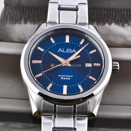 Alba AS9V63X1 Men Blue Dial Stainless Steel Strap