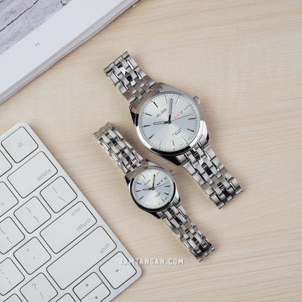 Alba AN8073X1_AJ6177X1 Couple Silver Dial Stainless Steel Strap