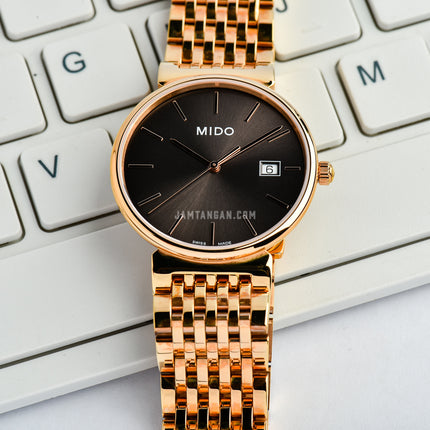 MIDO Dorada M1130.3.13.1 Grey Dial Rose Gold Stainless Steel Strap