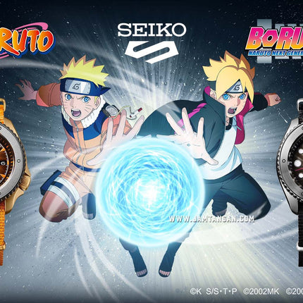 Seiko 5 Sports SRPF69K1 Naruto & Boruto Sasuke Uchiha Model Dual Tone Nylon Strap Limited Edition