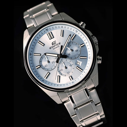 Casio Edifice EFV-650D-2BVUDF Chronograph Light Blue Dial Stainless Steel Band