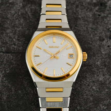 Seiko Ladies SUR578P1 Discover More Silver Dial Dual Tone Stainless Steel Strap