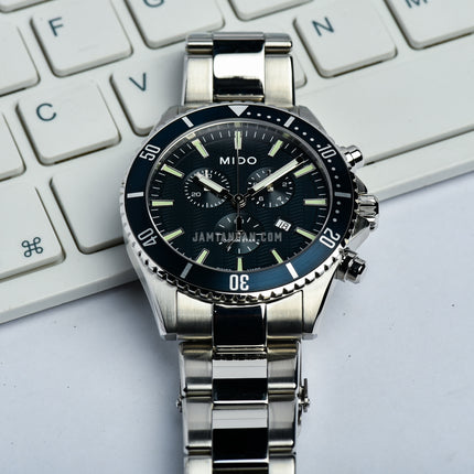 MIDO Ocean Star M026.417.11.041.00 Chronograph Blue Navy Dial Stainless Steel Strap