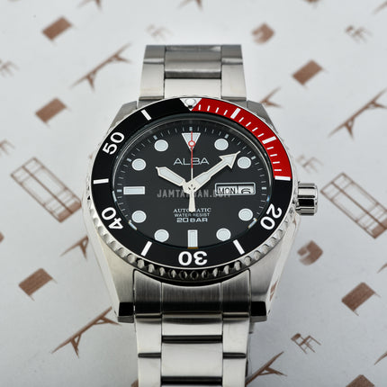 Alba Mechanical AL4293X1 Automatic Men Black Dial Stainless Steel Strap