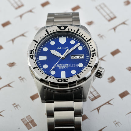 Alba Mechanical AL4373X1 Men Dark Blue Dial Stainless Steel Strap