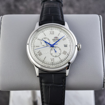 Orient Classic RA-AK0701S Men Automatic White Dial Black Leather Strap