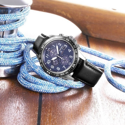 Seiko Prospex SSC737P1 Chronograph Solar 200M Water Resistance Blue Dial Black Leather Strap