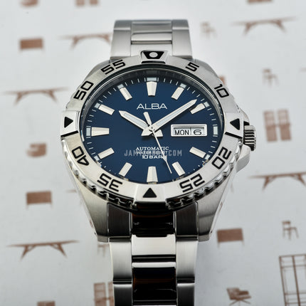 Alba Mechanical AL4393X1 Men Blue Dial Stainless Steel Strap
