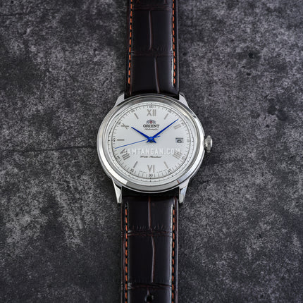 Orient Bambino V2 Roman TAC00009W Automatic White Dial Brown Leather Strap