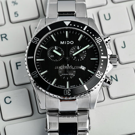 MIDO Ocean Star M026.417.11.051.00 Chronograph Black Dial Stainless Steel Strap