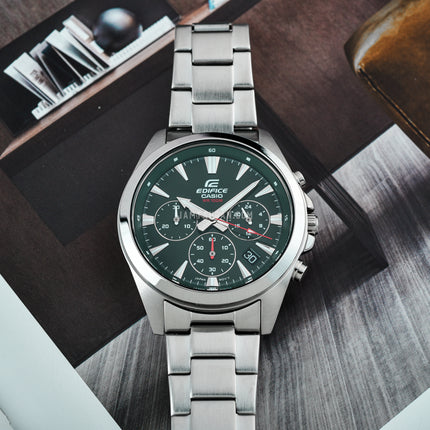 Casio Edifice EFV-630D-3AVUDF Chronograph Green Dial Stainless Steel Band