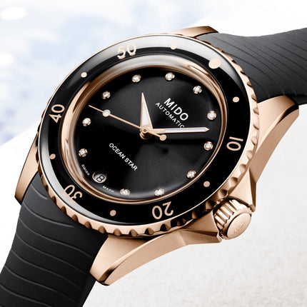 MIDO Ocean Star M026.207.37.056.00 Automatic Black Dial Black Rubber Strap