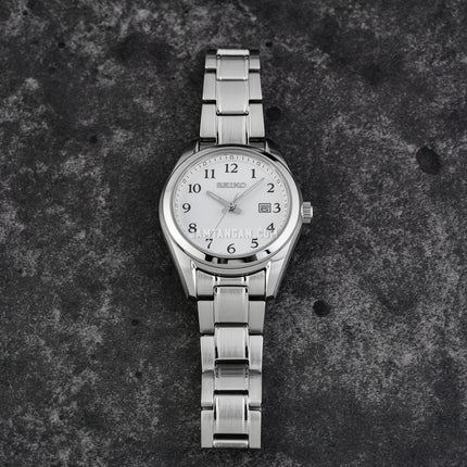 Seiko Ladies SUR465P1 Discover More White Dial Stainless Steel Strap