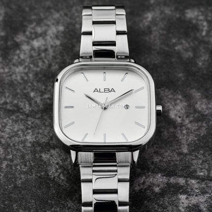 Alba Fashion AH7BZ5X1 Ladies Silver Dial Stainless Steel Strap