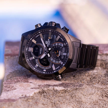 Casio Edifice ECB-30DC-1ADF Smartphone Link Model Digital Analog Dial Black Stainless Steel Band