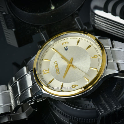 Seiko Classic SGEH92P1 50th Anniversary Men Champagne Dial Stainless Steel Strap