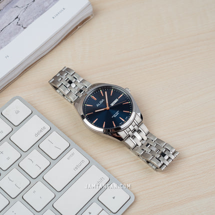 Alba AN8077X1_AJ6181X1 Couple Blue Dial Stainless Steel Strap