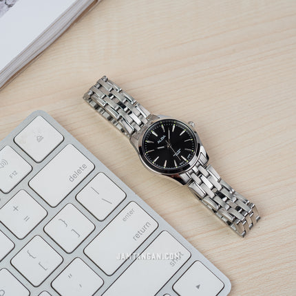 Alba ARX129X1 Ladies Black Dial Stainless Steel Strap