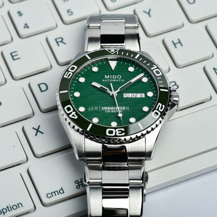 MIDO Ocean Star 200C M042.430.11.091.00 Men Automatic Green Dial Stainless Steel Strap