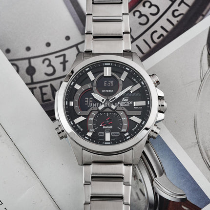 Casio Edifice ECB-30D-1ADF Smartphone Link Model Digital Analog Dial Stainless Steel Band
