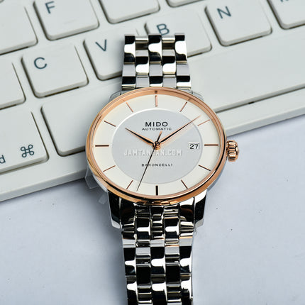 MIDO Baroncelli M037.407.21.031.00 Signature Gent Automatic Silver Dial Stainless Steel Strap