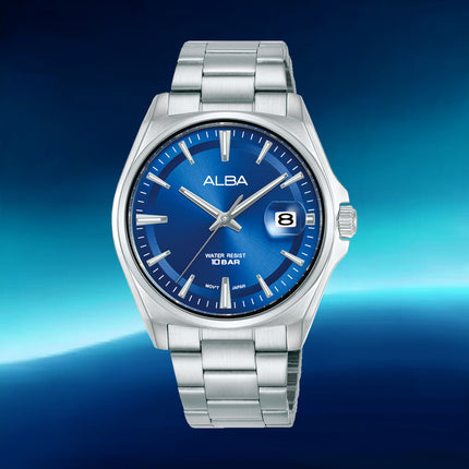 Alba Active AS9V89X1 Royal Blue Dial Stainless Steel Strap