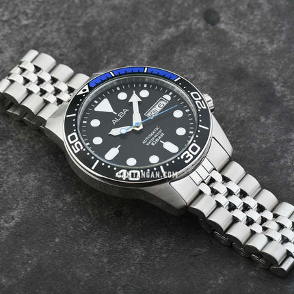 Alba Mechanical AL4195X1 Men Batman Black Dial Stainless Steel Strap
