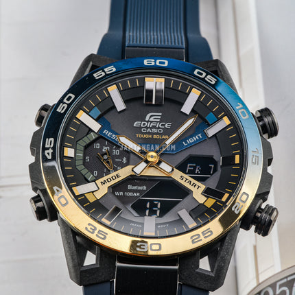 Casio Edifice ECB-2000NP-1ADF Nighttime Drive Series Digital Analog Dial Black Resin Band