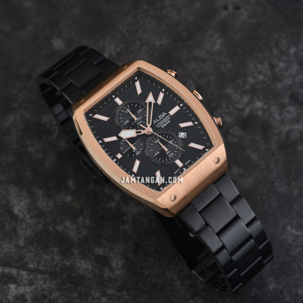 Alba AM3992X1 Men Chronograph Black Dial Black Stainless Steel Strap