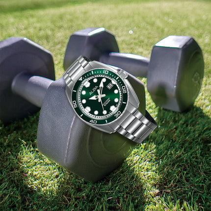 Alba Active AS9W23X1 Men Green Dial Stainless Steel Strap