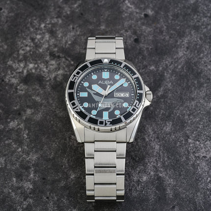 Alba AL4623X1 Men Automatic Black Dial Stainless Steel Strap