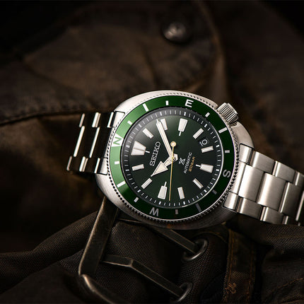 Seiko Prospex SRPH15K1 Tortoise Land Automatic 200M Green Dial Stainless Steel Strap