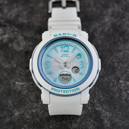 Casio Baby-G BGA-290US-2ADR Sea Elements Series Digital Analog Dial White Resin Band