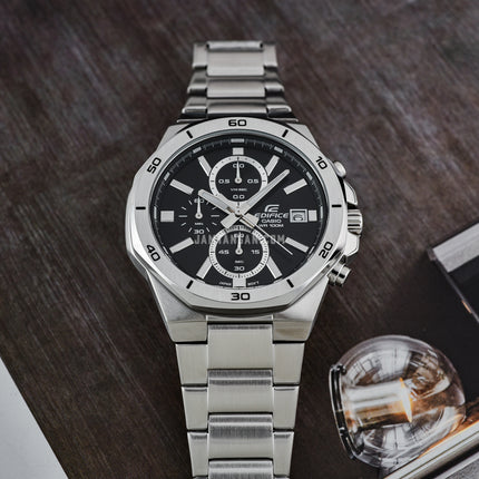 Casio Edifice EFV-640D-1AVUDF Chronograph Men Black Dial Stainless Steel Band